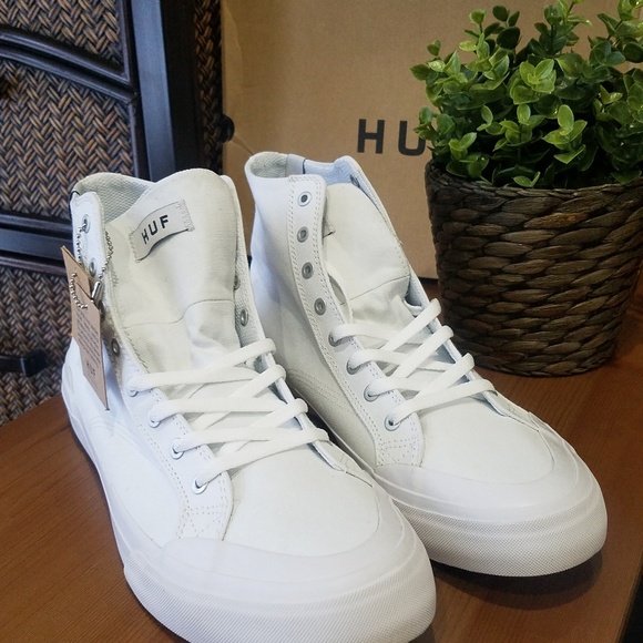 huf white high tops